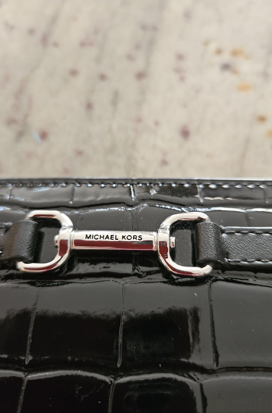 NWT ☆ Michael KORS Large Crocodile Embossed Wallet, Brand NEW! - Picture 2 of 5
